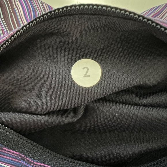 Lululemon Womens Pace Rival Crop Leggings Space Dye Twist Ultra Violet size 2 - Picture 10 of 11